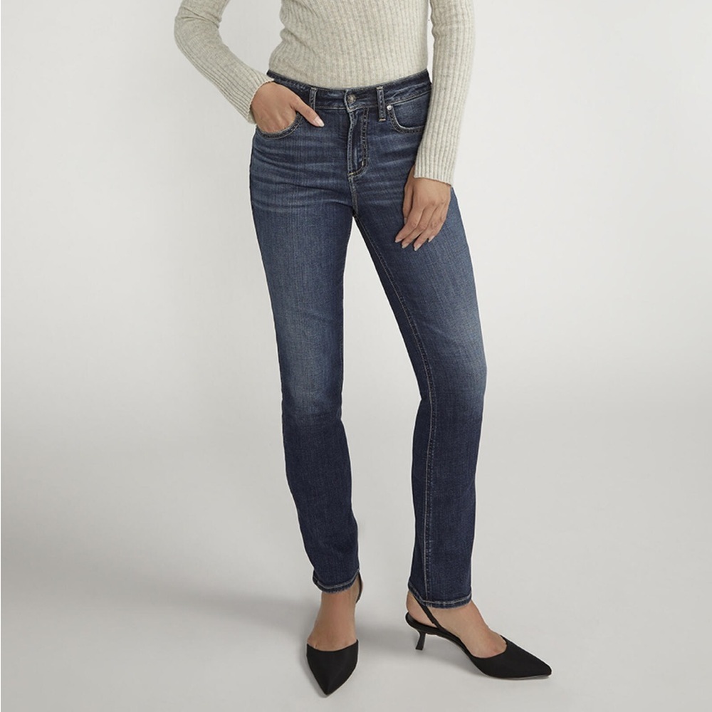 Silver Jeans Avery Straight Leg Blue Jeans, size 28/31